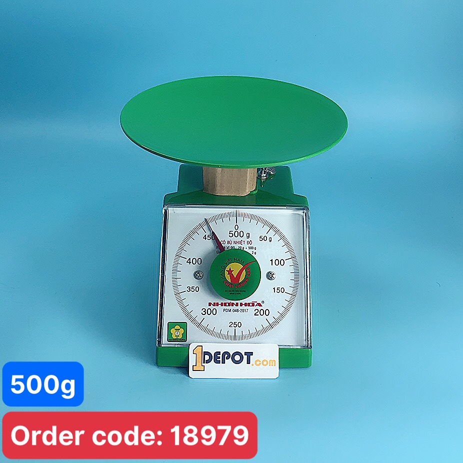 Cân nhựa mặt số 500gr Nhơn Hoà vuông CĐHN-0.5