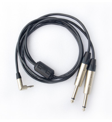 Dây phát nhạc 2m đầu 3.5 ra 2 jack 6 ly YC2M1/4STR Neutrik