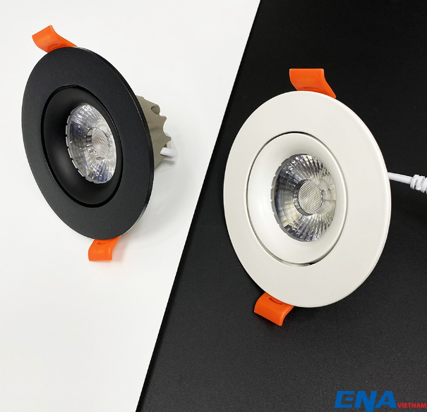 Đèn led chỉnh hướng màu đen 12W Ø115 DCE series ENA DCE12-115/CB(V), ánh sáng vàng