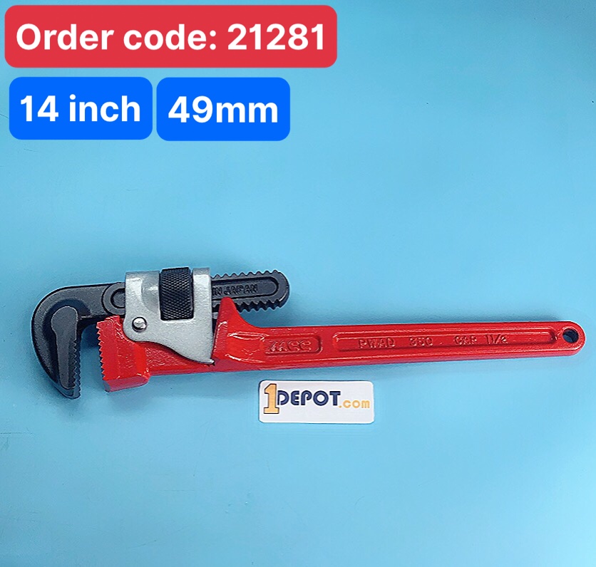 Mỏ lết răng 14 inch MCC PW-AD35, mở ngàm 49mm.