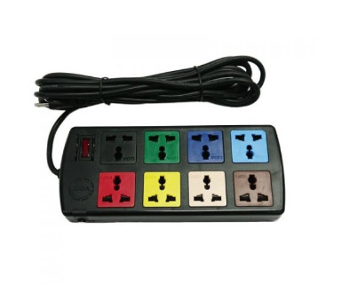 Ổ cắm điện 8d có nắp che Lioa 8D33N dây 3m , 10a , 250v , max 2200w