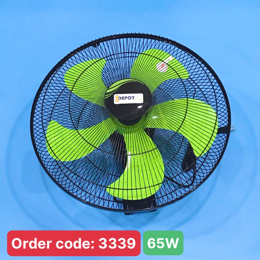 Quạt treo tường 2 dây Senko TC1886 màu đen xanh, công suất 65w, 3 tốc độ gió