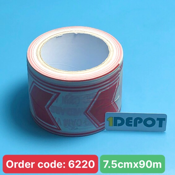 Băng keo cảnh báo bản rộng 7.5cm dài 90m