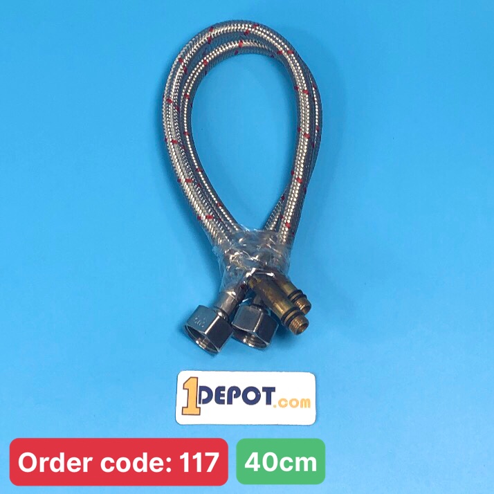 Bộ 2 dây cấp nước inox nóng lạnh 40cm Vanni