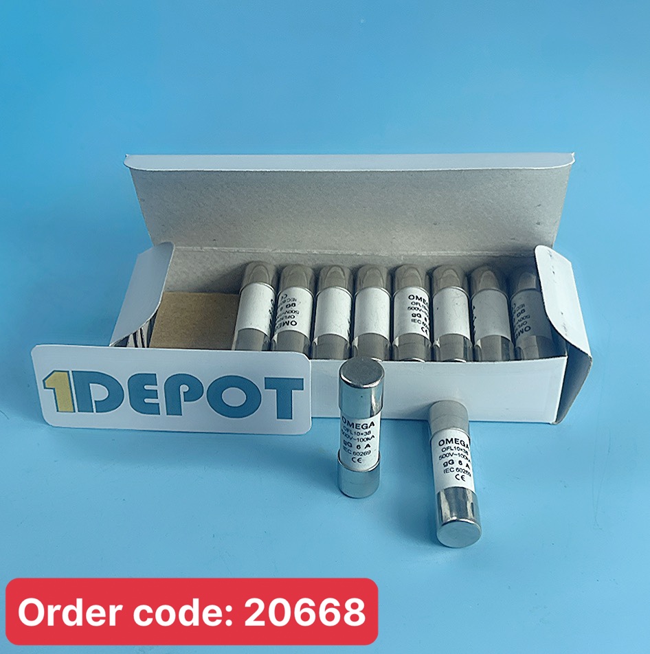 Cầu chì ống OFL10x38-6A Omega 20 cái/1 hộp