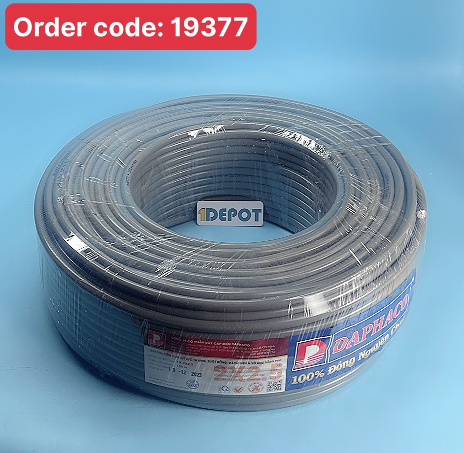 Dây cáp Pha mềm 2 lõi FA 2x2.5 Daphaco