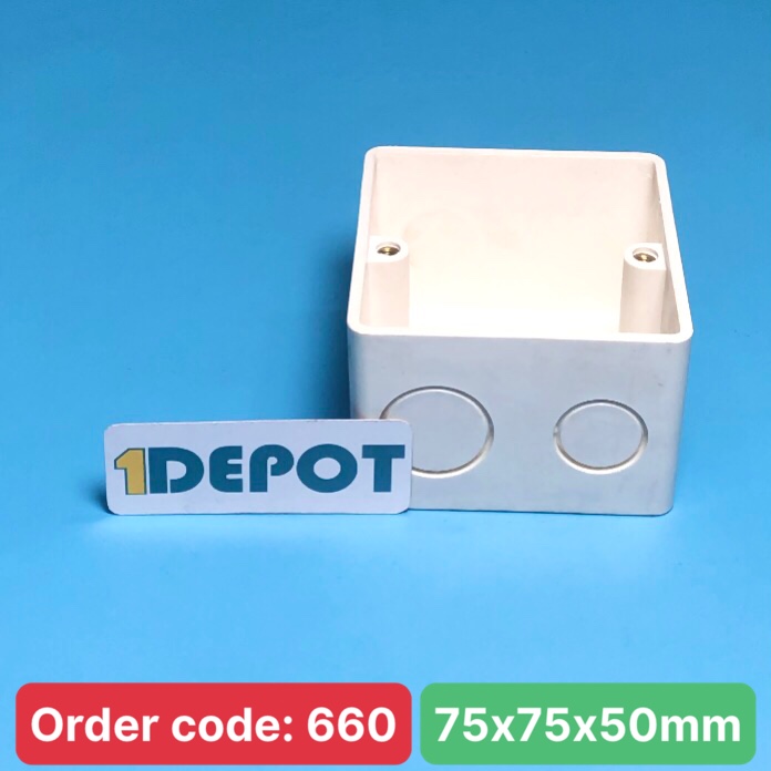 Đế âm vuông chống cháy MPE A157V, kích thước 75x75x50mm
