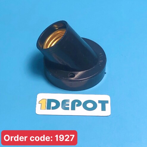 Đuôi đèn xoáy đứng gắng tường E27 màu đen Tasaky VX3