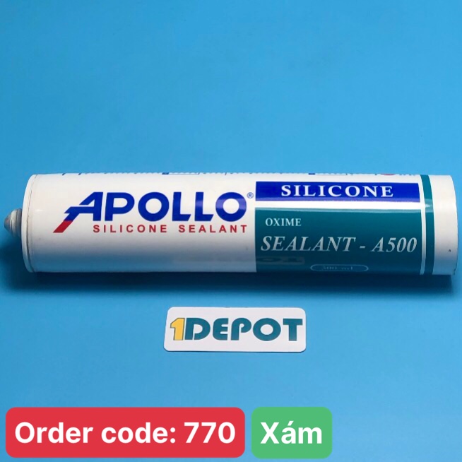 Keo silicone Apollo A500 300ml màu xám