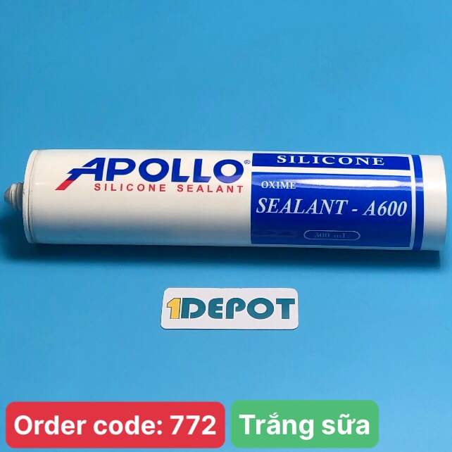 Keo silicone apollo a600 300ml màu trắng sữa
