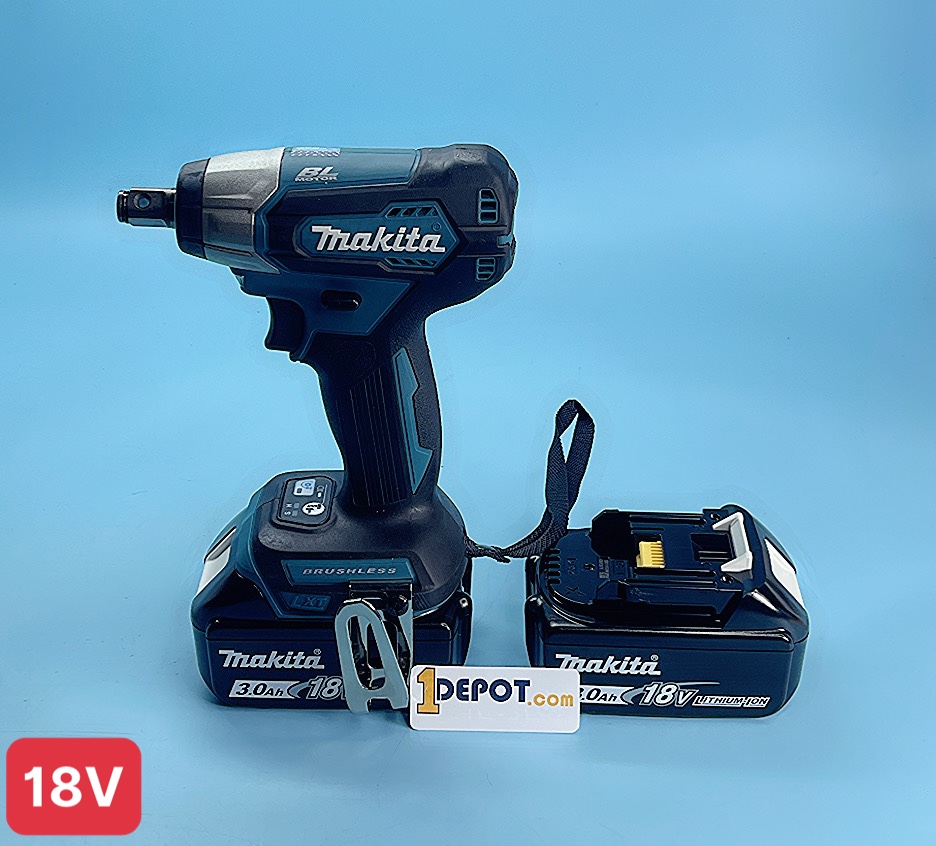 Máy siết bu lông dùng Pin Makita DTW181RFE, (gồm pin, sạc, vali)