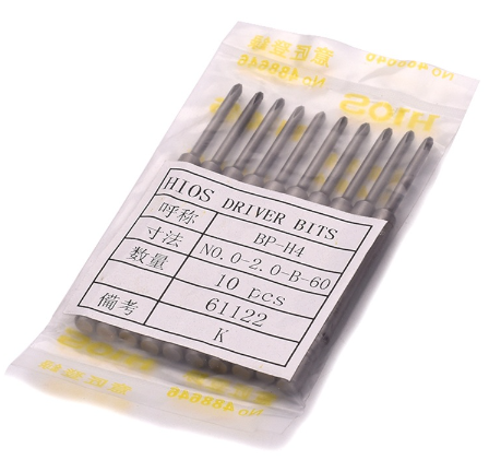 Mũi tua vít HIOS BP-H4, size No 00(1.5)x60