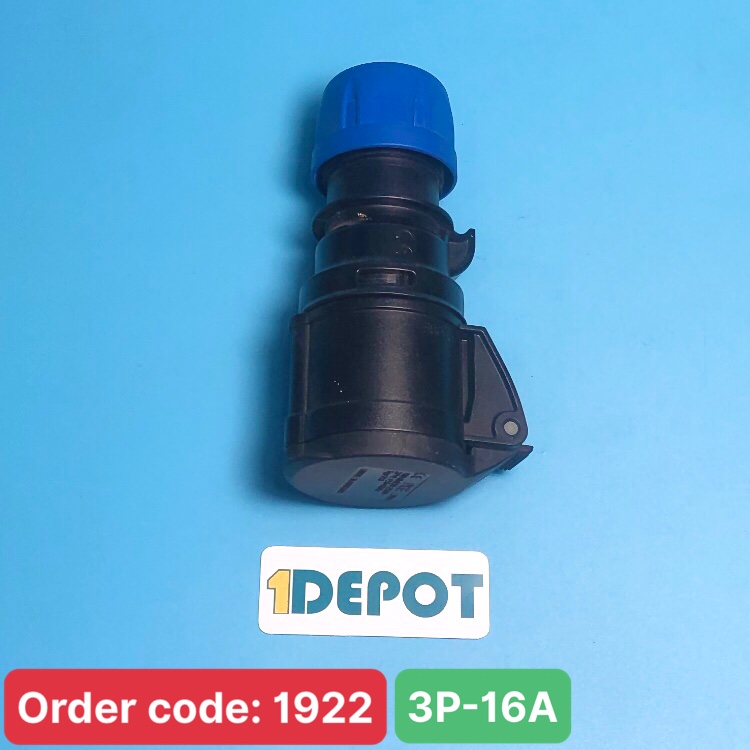 Ổ cắm công nghiệp PCE F213-6ECO, 3P 16A 6H IP44 loại không kín nước