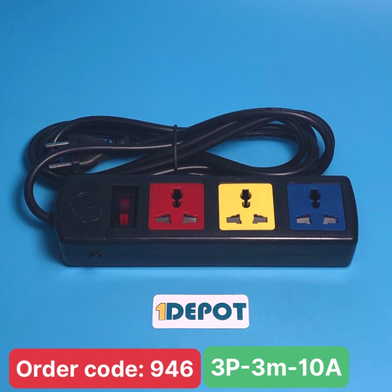Ổ điện 3D có nắp che dây 3mx2 LiOA 3D32N