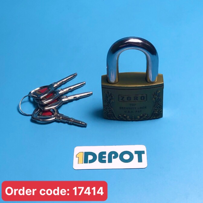 Ổ khóa bấm ZORO hình bông lúa 6 phân, chìa kiếm 4 chìa