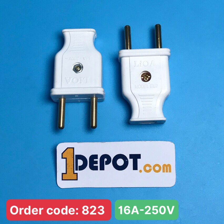 Phích cắm 2 chấu tròn phi 4 LIOA EU2O4