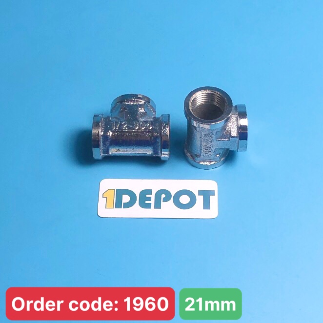 Tê ren trong 21, chất liệu inox 304