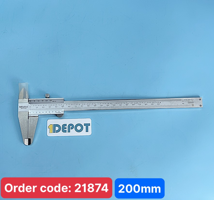 Thước kẹp cơ khí 200mm Mitutoyo 530-118, 0-8″/0.02mm
