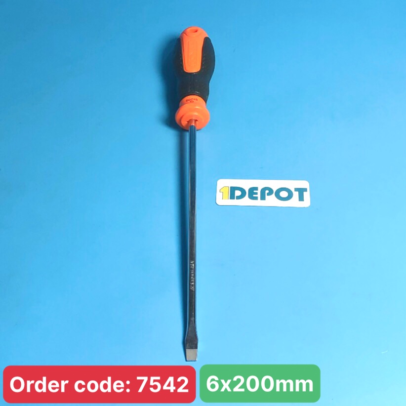 Tua vít cán nhựa 6x200mm Kapusi k-7139