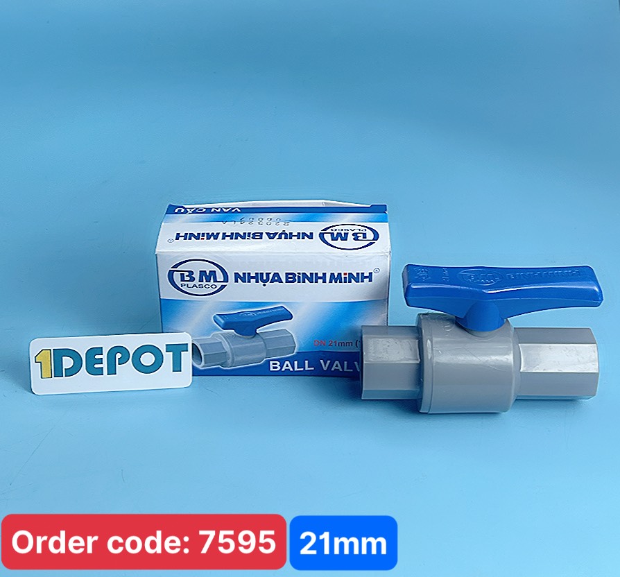 Van khóa nước nhựa PVC Bình Minh phi 21