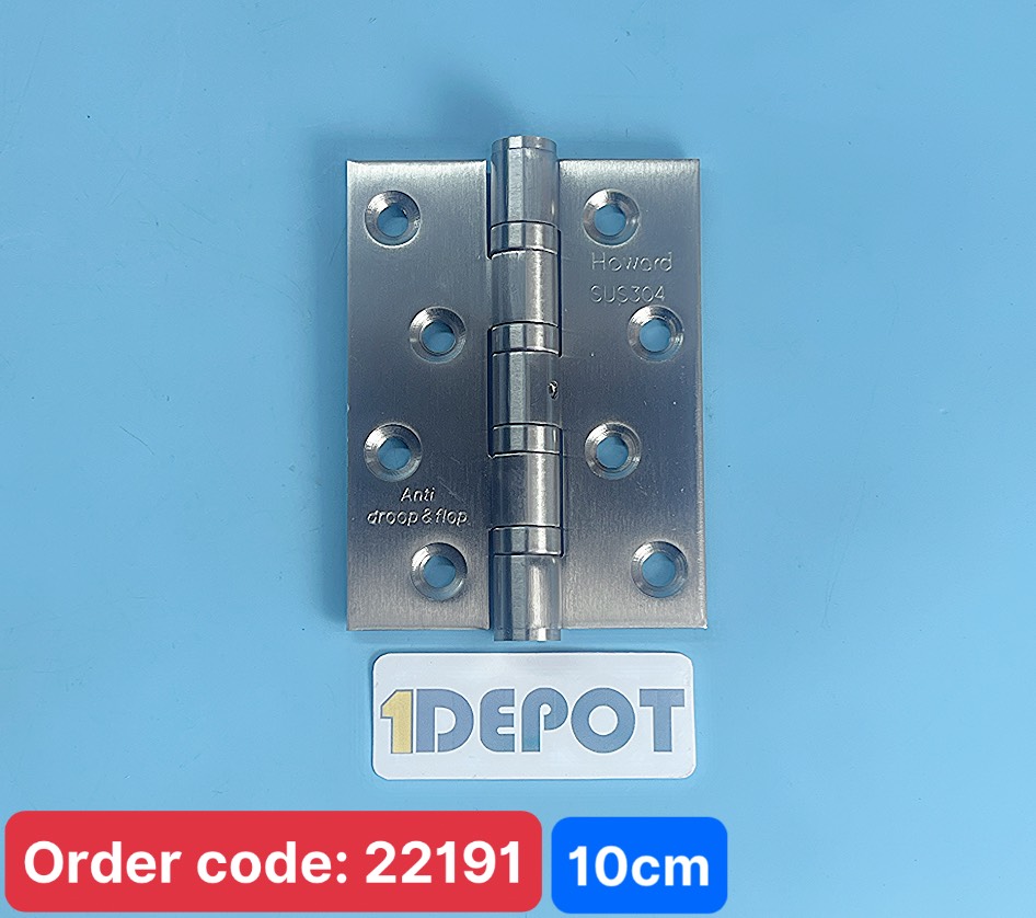 Bản lề lá Inox 304 10cm dày 3mm, dài 1 tất (1 hộp/ 2 chiếc)