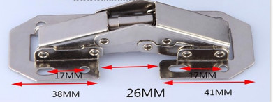 Bản lề nắp bật giảm chấn kích thước 105 x 44 mm