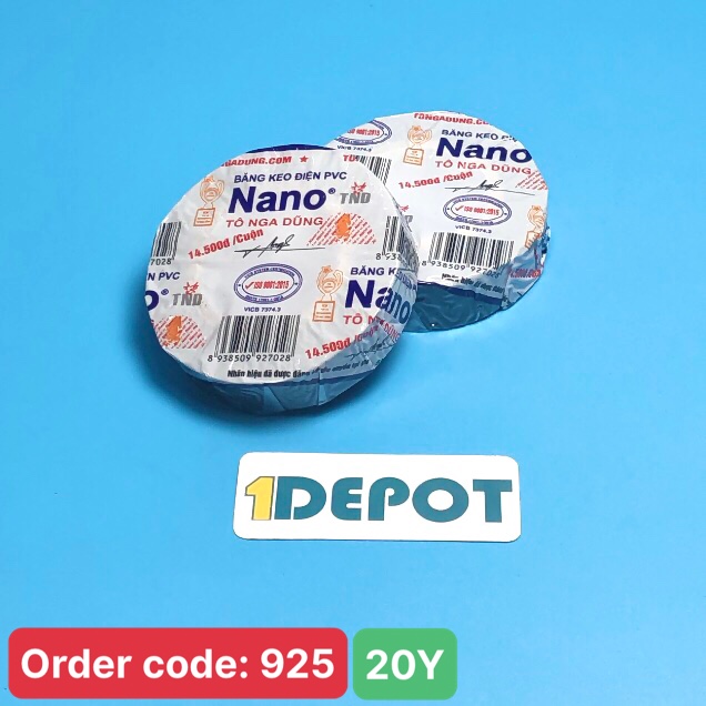 Băng keo điện nano màu đen 20 yard , 10 cuộn/ cây
