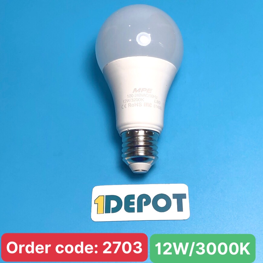 Bóng đèn Led Bulb 12W MPE LBD-12V ánh sáng vàng