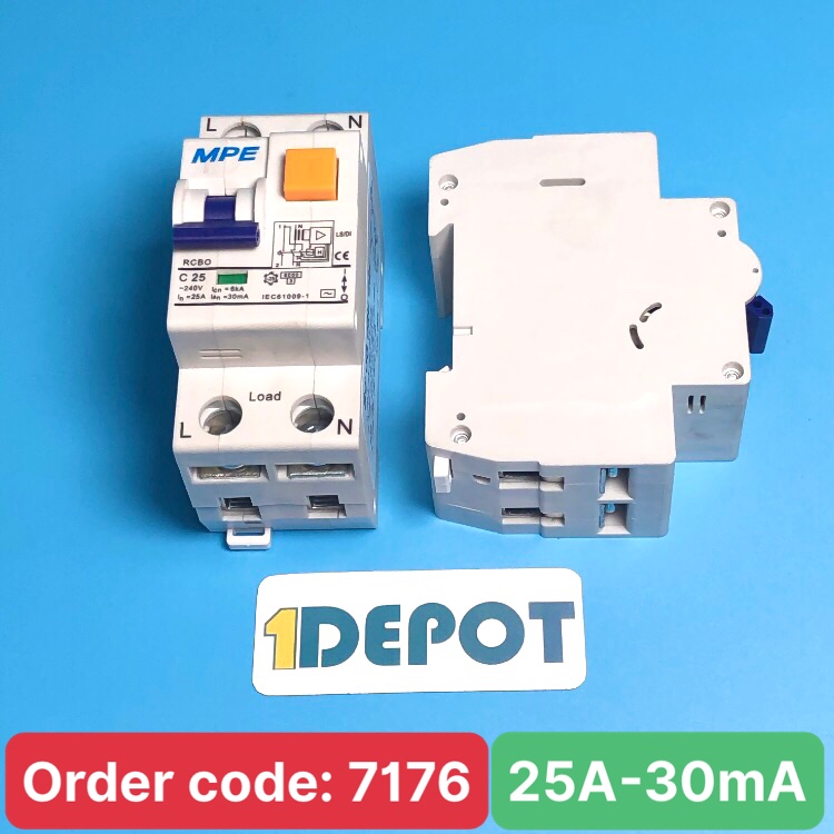 Cầu dao bảo vệ dòng rò MPE - số cực 2P, dòng định mức In 25A, dòng rò IΔn (mA): 30mA - RCBO-30/225