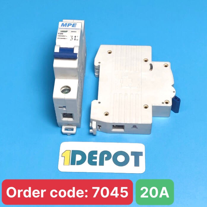 Cầu dao tự động MPE - số cực 1P, dòng định mức In 20A, Icu 6kA - MP6-C120