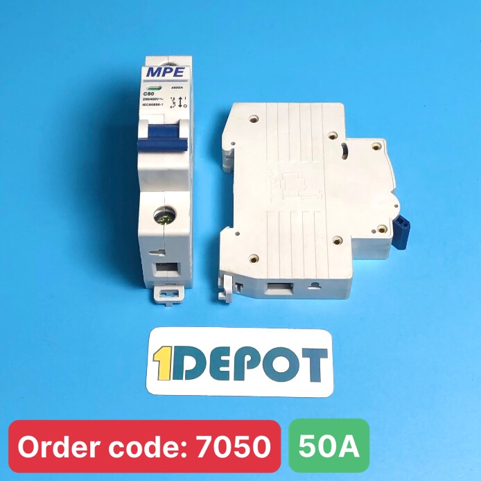 Cầu dao tự động MPE - số cực 1P, dòng định mức In 50A, Icu 4.5kA - MP4-C150