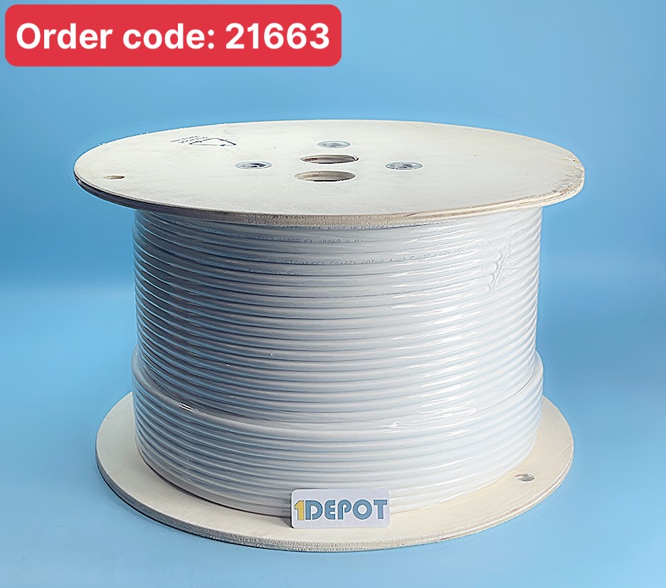 Commscope CAT6A,  884024508/10, 4 đôi chống nhiễu, LSZH, 23 AWG, màu trắng (305m/cuộn)
