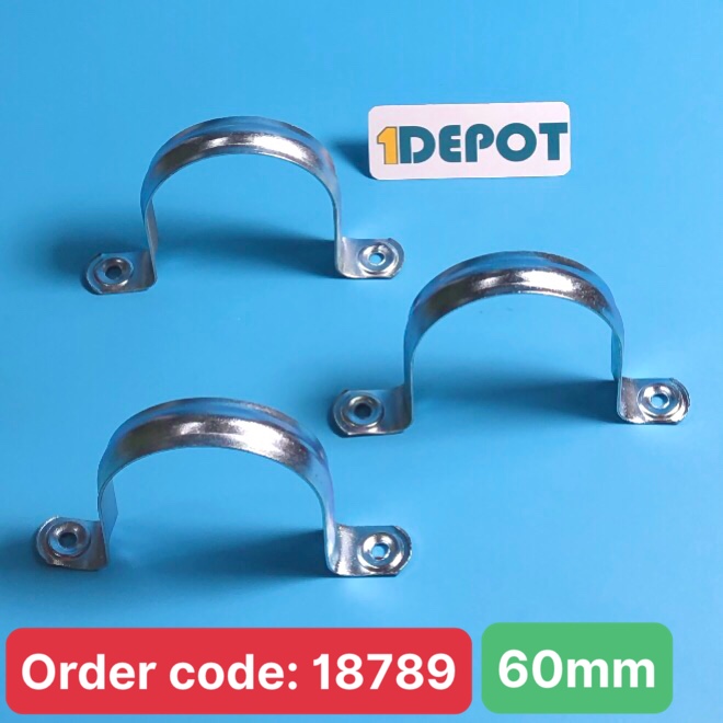 Đai ôm ống Omega Ø60mm, chất liệu sắt, đóng gói 100 cái/ 50 cái/ 10 cái