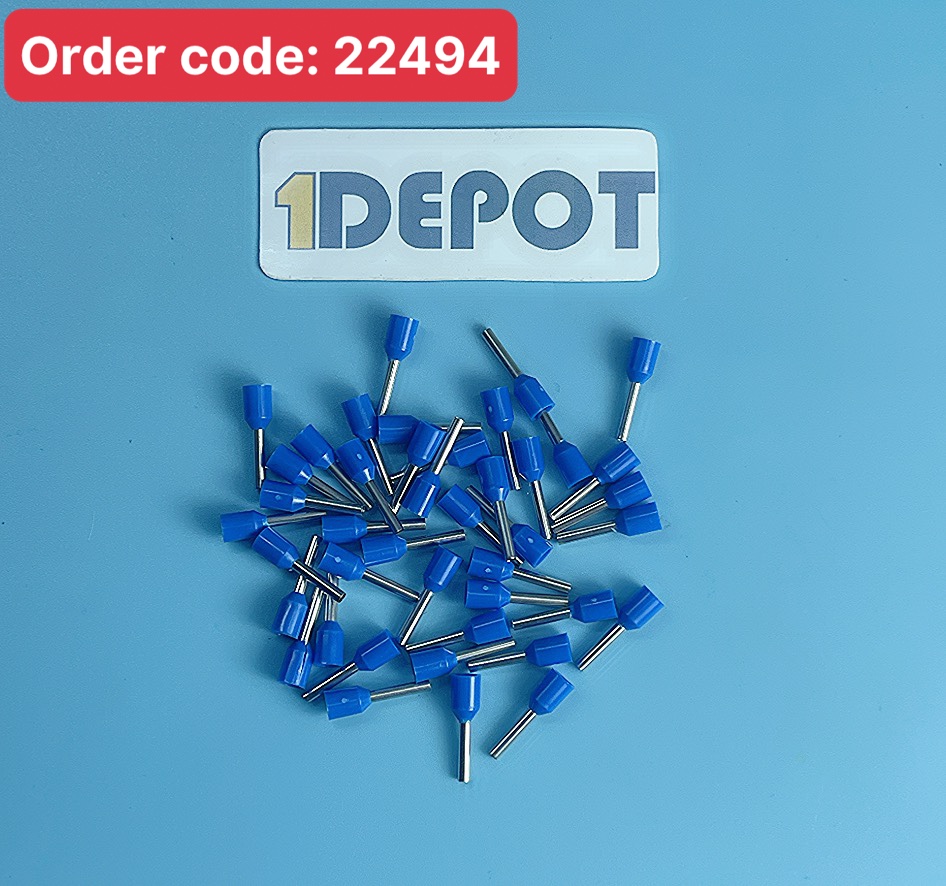 Đầu Cos pin rỗng đơn cho dây 2.5mm2 bọc nhựa ( 100 cái/ gói)