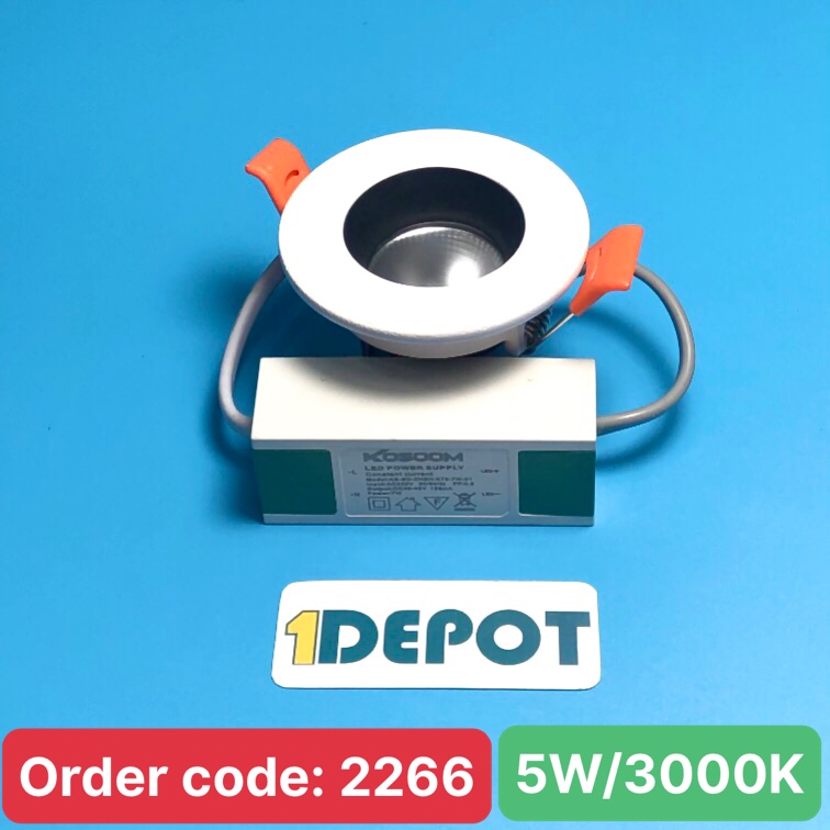 Đèn led âm trần mắt trâu cob 5w Kosoom DL-KS-COB-5, ánh sáng vàng
