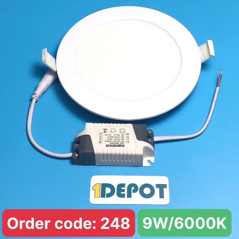 Đèn Led downlight 9W Nanoco NSD0961, siêu mỏng - góc chiếu 120 độ, ánh sáng trắng
