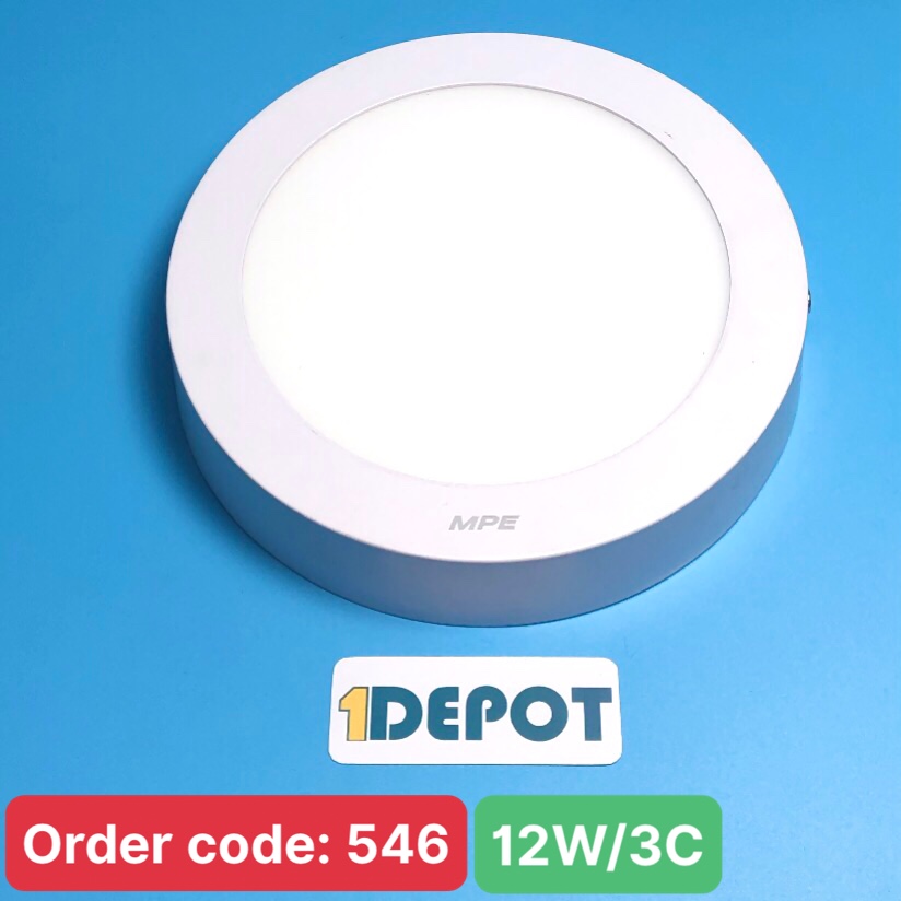 Đèn Led panel 12W MPE SRPL-12/3C 3 màu, loại tròn nổi gắn trần