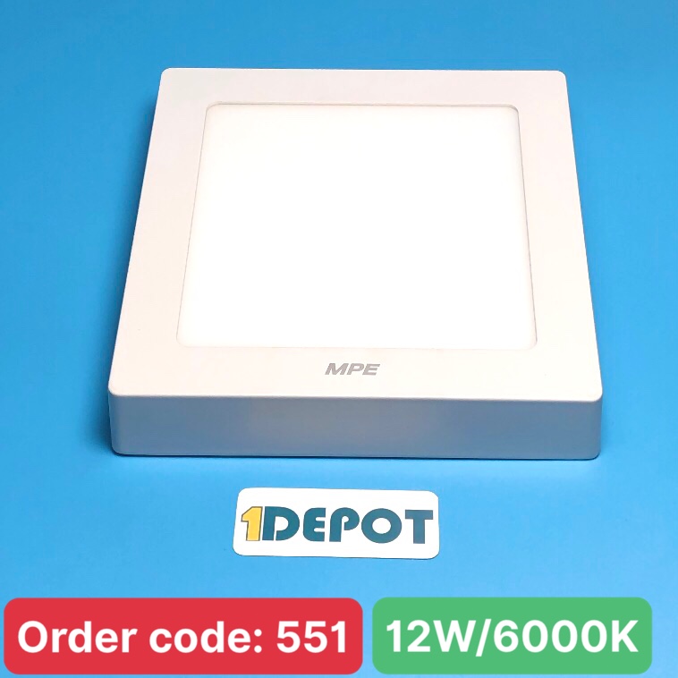 Đèn Led panel 12W MPE SSPL-12T ánh sáng trắng, loại vuông nổi