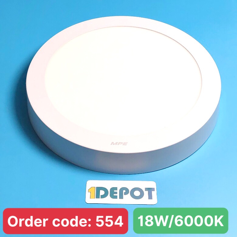 Đèn Led panel 18W MPE SRPL-18T ánh sáng trắng, loại tròn nổi ốp trần