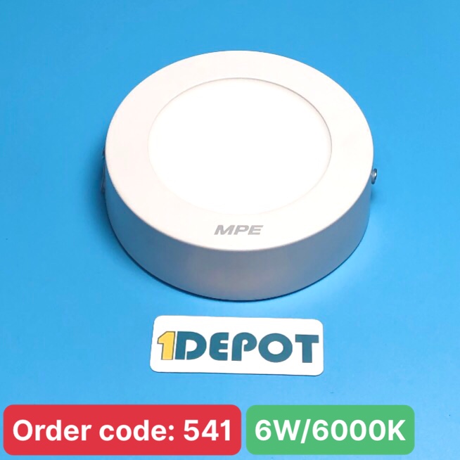 Đèn Led panel 6W MPE SRPL-6T ánh sáng trắng, loại tròn nổi gắn trần