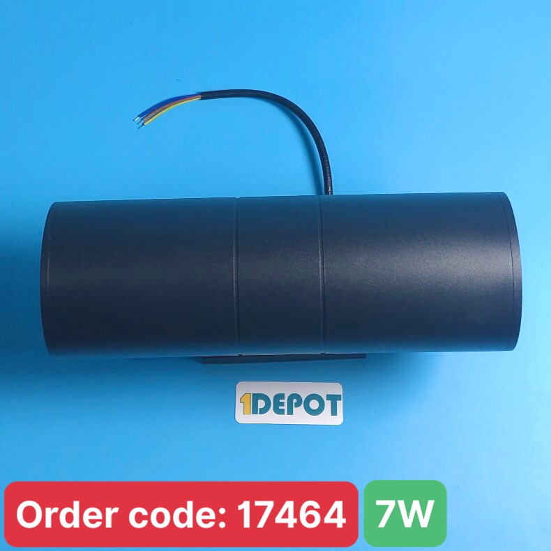 Đèn tròn 2 đầu treo tường bóng led CN-266 oem, 7W Màu đen