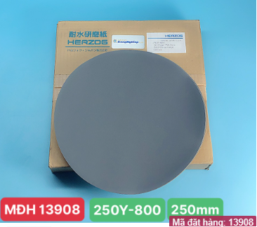 Giấy mài mẫu có keo dính Herzog 250Y-800, đường kính 250mm, độ mịn grit #800, 1 hộp/100pc