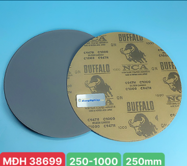 Giấy mài mẫu Herzog 250-1000, đường kính 250mm, độ mịn grit #1000, không có keo dính, 1 hộp/100pc