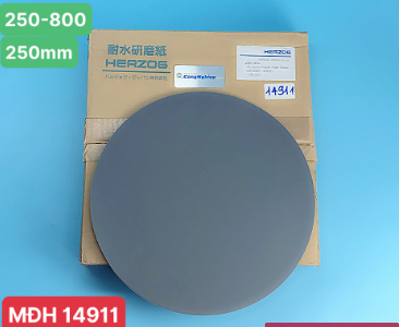 Giấy mài mẫu Herzog 250-800, đường kính 250mm, độ mịn #800, không có keo dính, 1 hộp/100pc