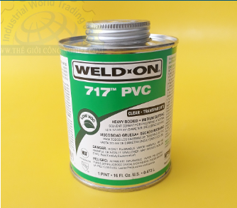Keo dán ống UPVC Weld-on 717PT CLR màu trắng trong loại 473ml