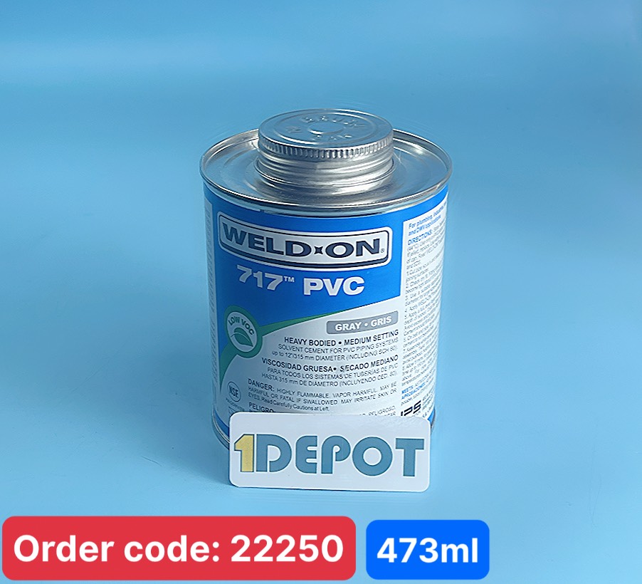 Keo dán ống UPVC Weld-on 717PT Gry , màu xám loại 473ml