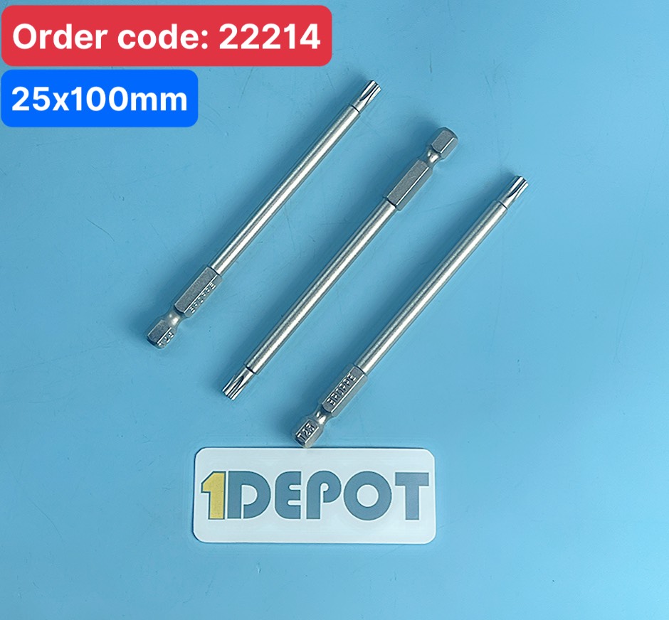 Mũi hoa thị có lỗ chuôi lục giác S2 Broppe T25*100mm