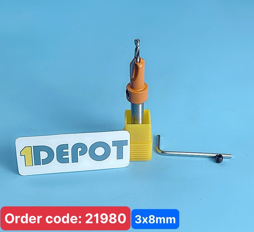 Mũi khoan gỗ 2 tầng mồi lỗ 3*8mm