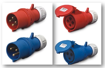 Phích cắm công nghiệp 1P-32A (đực) Germany PCE 1P-32A