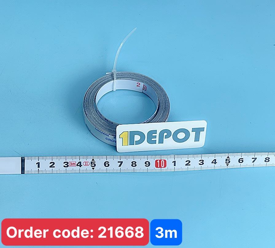 Thước dán cuộn chiều dài 3m, độ dày của băng dính 0.3mm